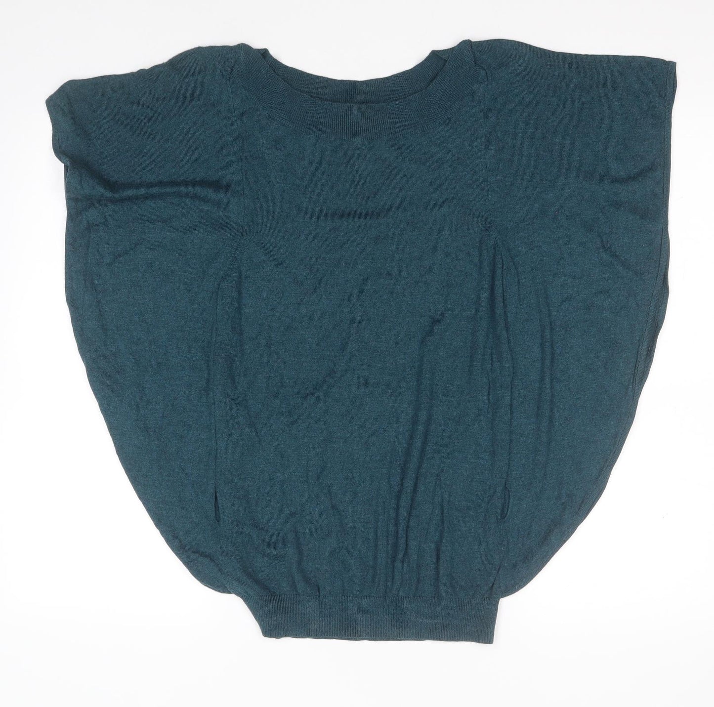 River Island Womens Blue Round Neck  Viscose Pullover Jumper Size 10