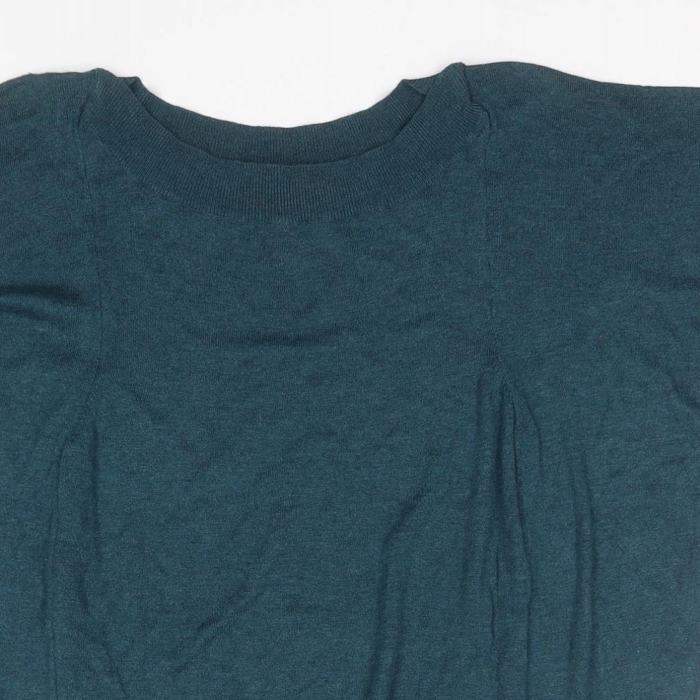 River Island Womens Blue Round Neck  Viscose Pullover Jumper Size 10