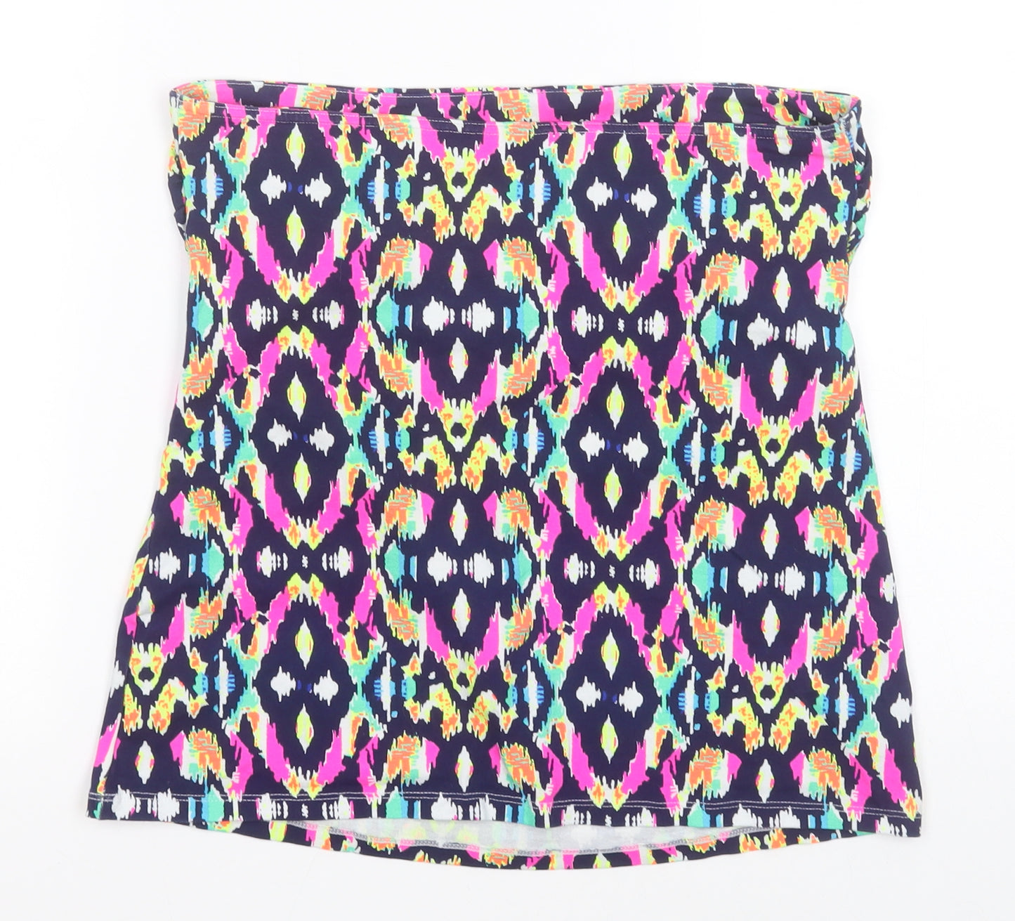 Papaya Womens Multicoloured Geometric Cotton A-Line Skirt Size 16