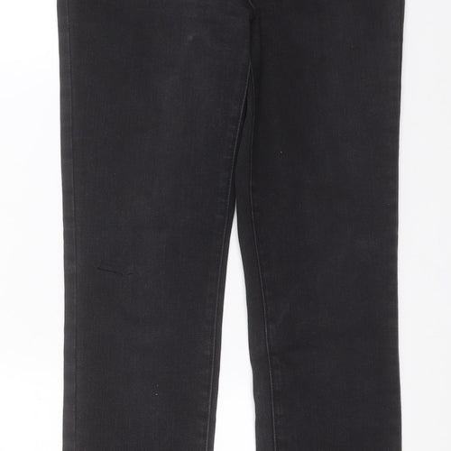 NEXT Womens Grey  Cotton Skinny Jeans Size 10 L30 in Regular