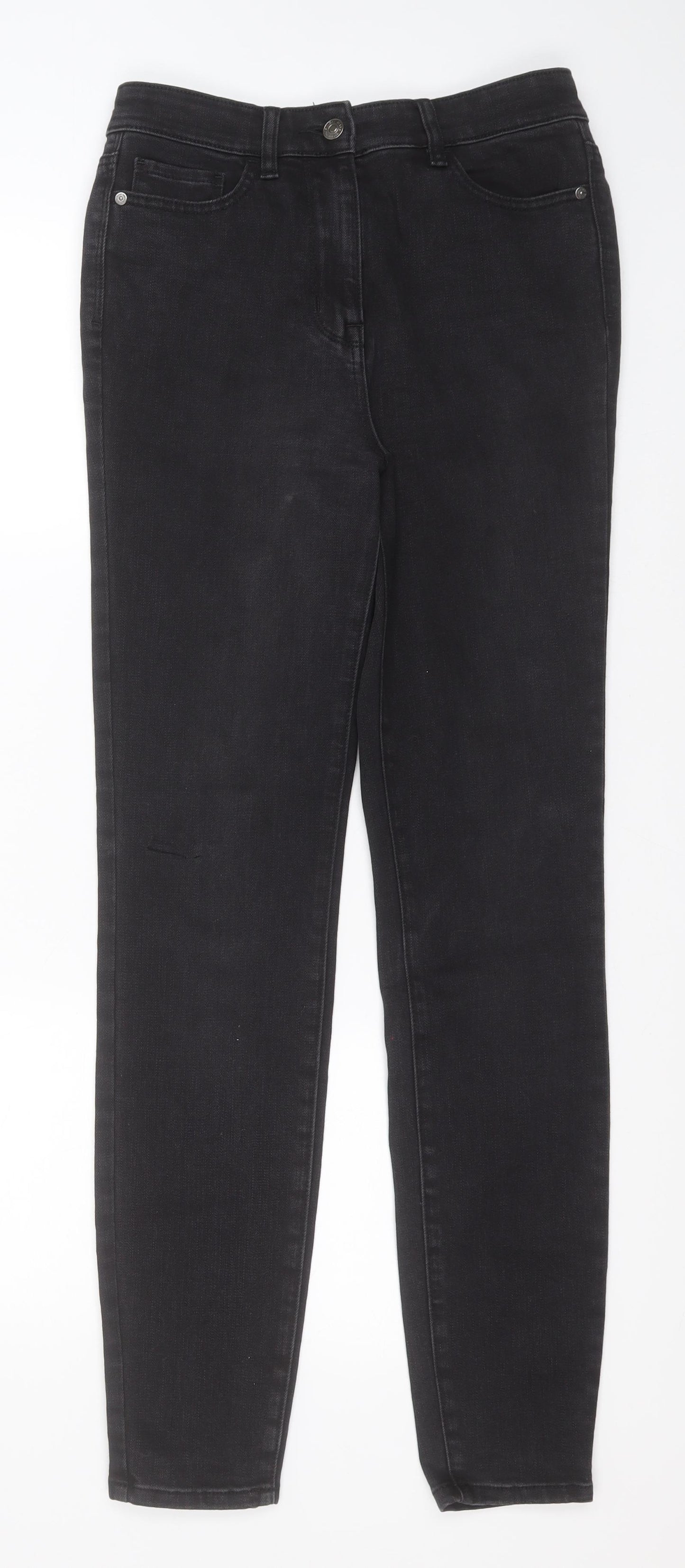NEXT Womens Grey  Cotton Skinny Jeans Size 10 L30 in Regular