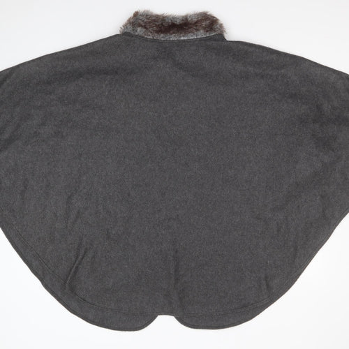 Preworn Womens Grey   Overcoat Poncho