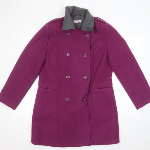 Simply Be Womens Pink   Overcoat Coat Size 14