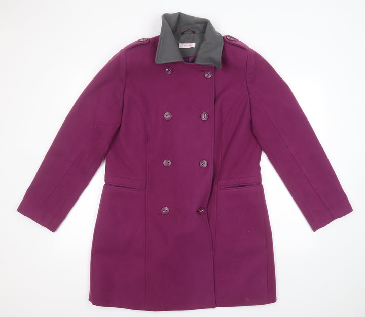 Simply Be Womens Pink Overcoat Coat Size 14