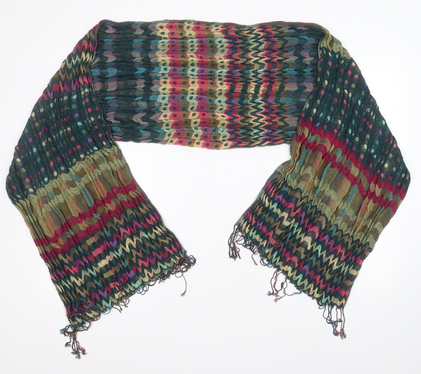 Preworn Womens Multicoloured Geometric   Scarf
