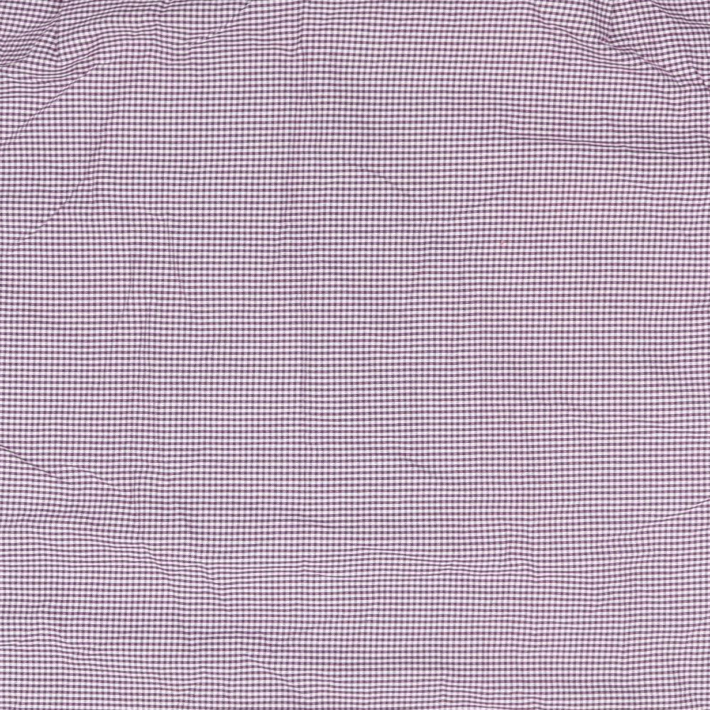 Alain Delon Mens Blue Check Cotton  Button-Up Size XL Collared