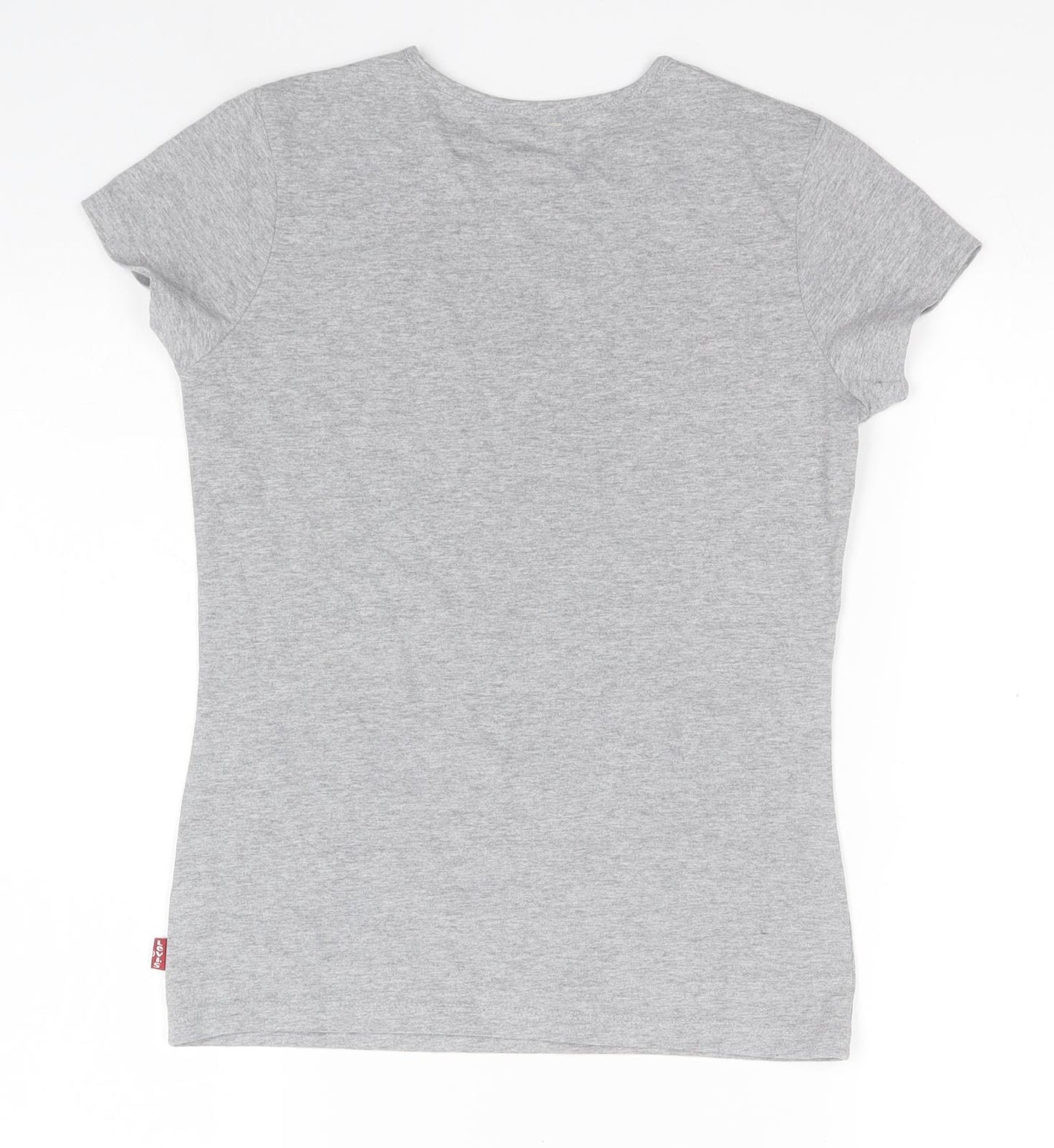 Levi's Womens Grey  Polyester Basic T-Shirt Size 12 Round Neck