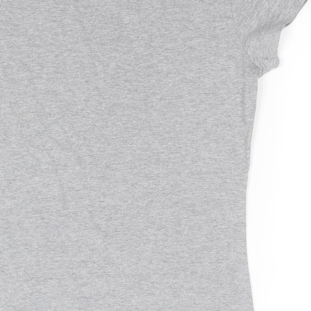 Levi's Womens Grey  Polyester Basic T-Shirt Size 12 Round Neck