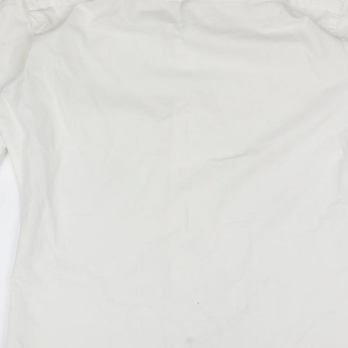NEXT Mens White  Cotton  Button-Up Size 14.5 Collared