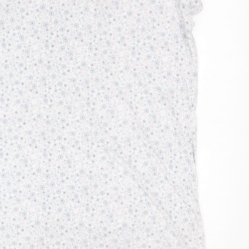 Matalan Womens White Floral Polyester Top Nightshirt Size L