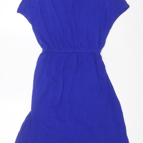 Dorothy Perkins Womens Blue  Viscose A-Line  Size 10  Round Neck