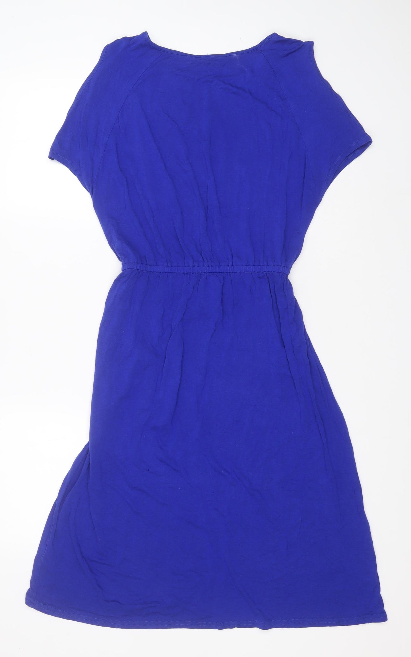 Dorothy Perkins Womens Blue  Viscose A-Line  Size 10  Round Neck