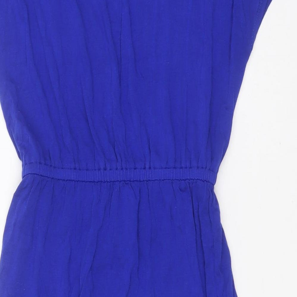 Dorothy Perkins Womens Blue  Viscose A-Line  Size 10  Round Neck