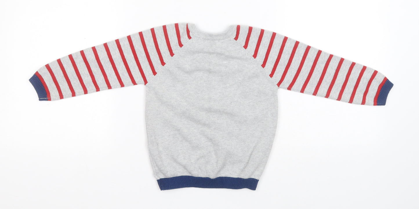 TU Baby Grey Striped Cotton Pullover Jumper Size 18-24 Months   - Toy Solider