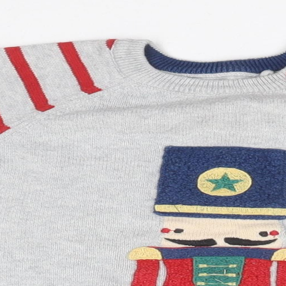 TU Baby Grey Striped Cotton Pullover Jumper Size 18-24 Months   - Toy Solider