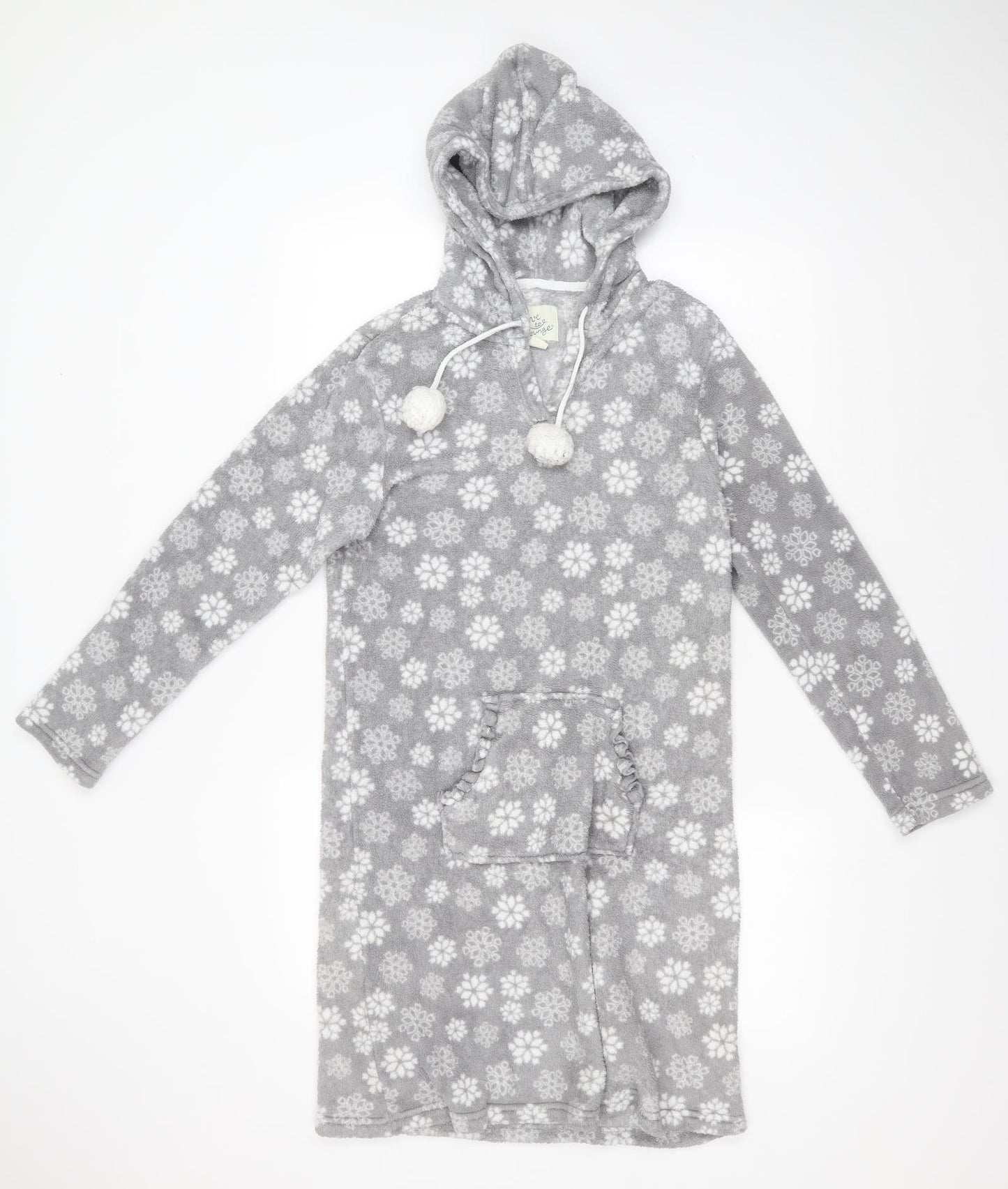 Primark Womens Grey Geometric Polyester Top Lounge Set Size 6