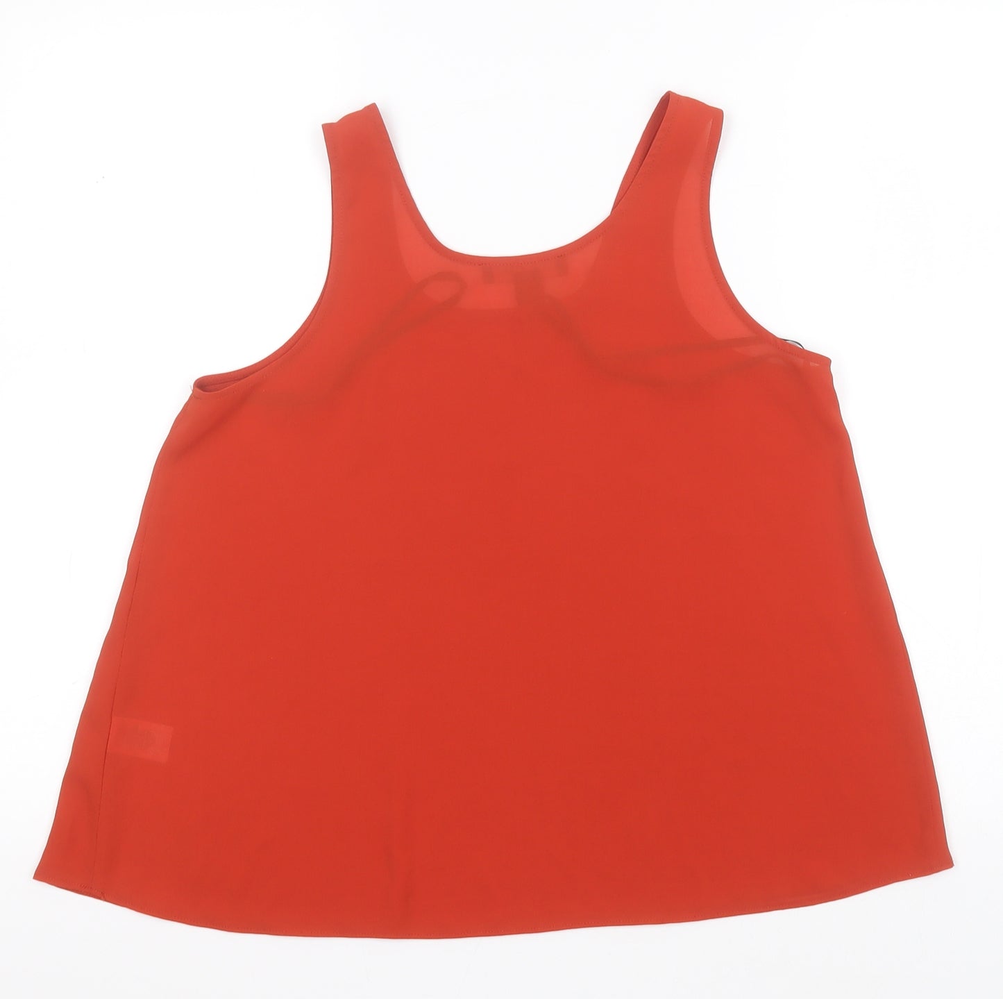Atmosphere Womens Brown  Polyester Basic Tank Size 8 Round Neck