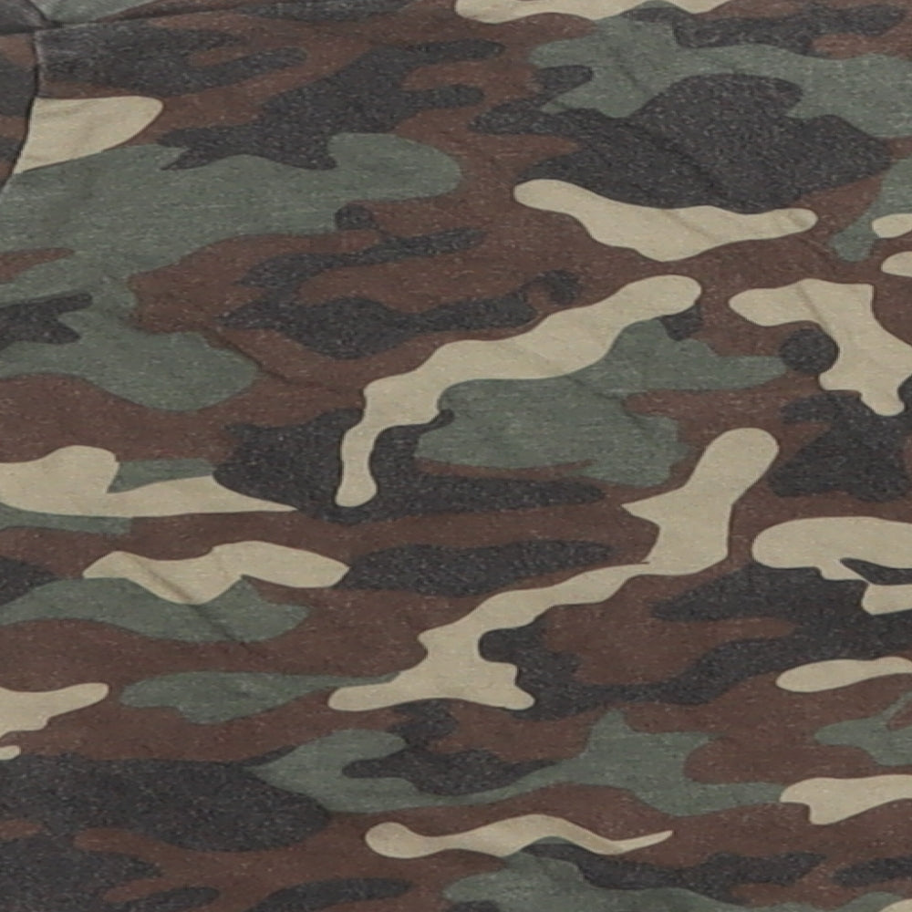 Primark Boys Green Round Neck Camouflage Cotton Pullover Jumper Size 2-3 Years