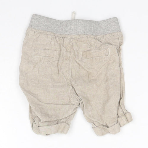 Primark Baby Brown  Linen Track Pants Leggings Size 12-18 Months