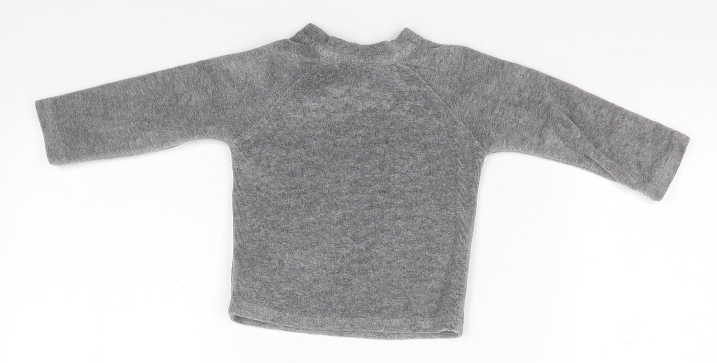 Primark Boys Grey  Cotton Pullover Jumper Size 9-12 Months   - Mickey Mouse, Little Star