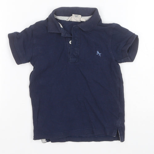 H&M Baby Blue  Cotton Basic Polo Size 18-24 Months Collared