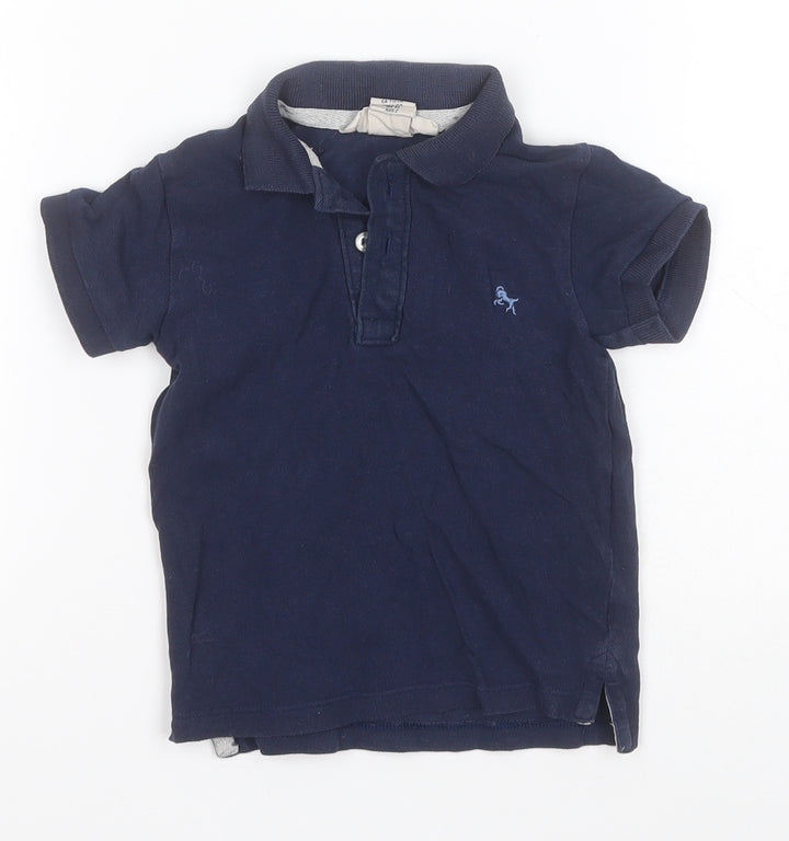 H&M Baby Blue  Cotton Basic Polo Size 18-24 Months Collared