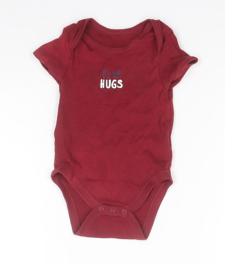 Primark Baby Red Cotton Leotard One-Piece Size 9-12 Months - Bear Hugs