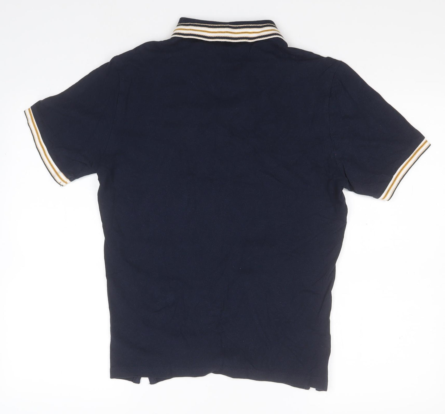 Ben Sherman Mens Blue  Cotton  Polo Size S Collared