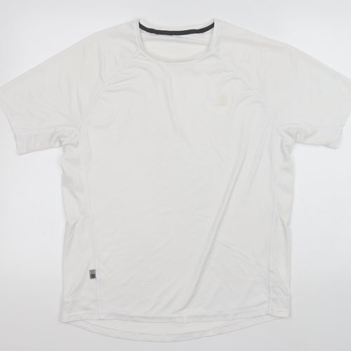Karrimor Mens White  Polyester Basic T-Shirt Size M Round Neck