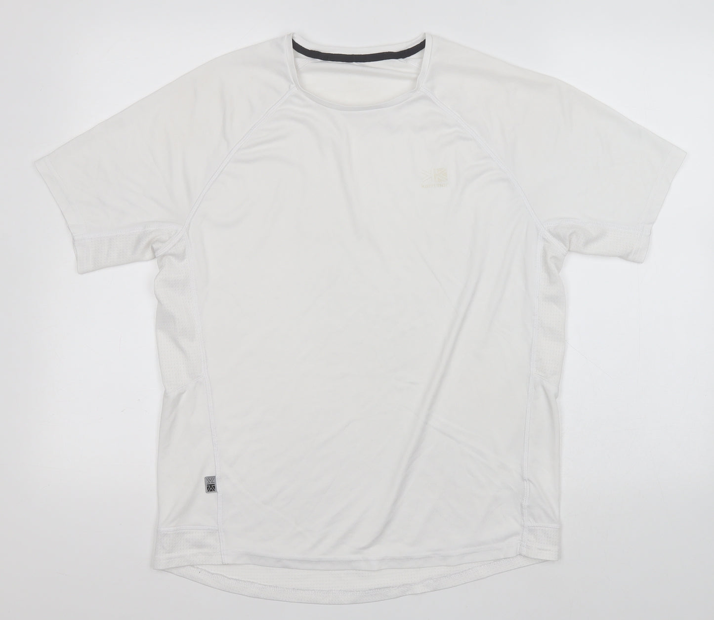 Karrimor Mens White  Polyester Basic T-Shirt Size M Round Neck