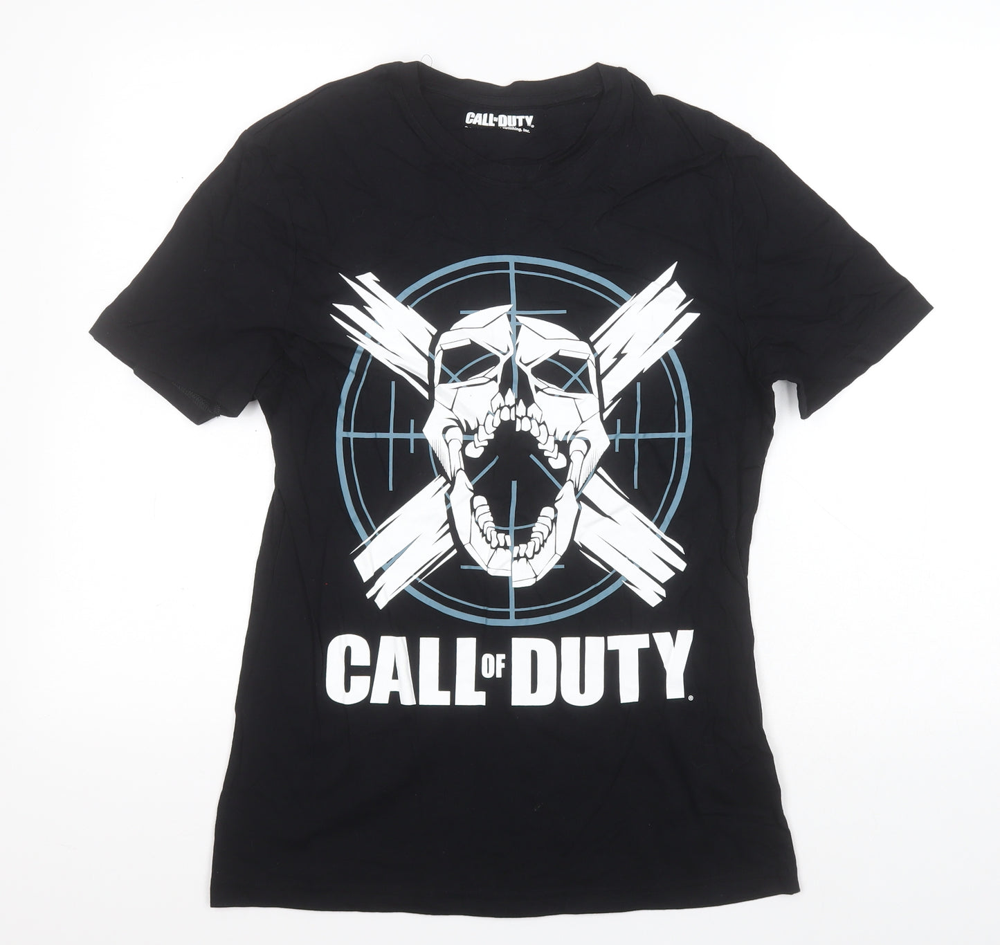 Call of Duty Mens Black  Cotton  T-Shirt Size S Roll Neck  - Call of Duty