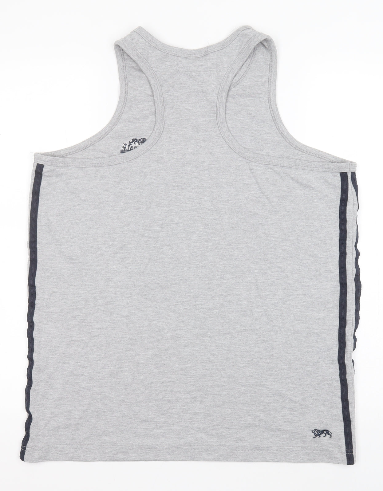 Lonsdale Mens Grey  Polyester Basic Tank Size L Round Neck
