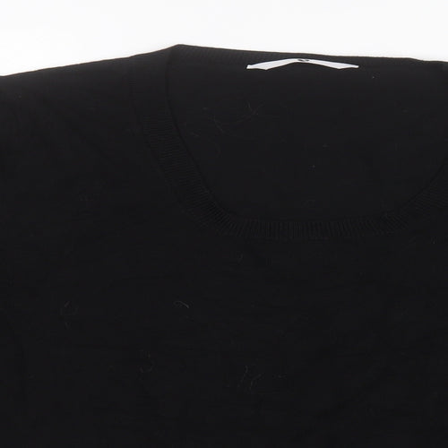 Very Womens Black Square Neck Geometric Viscose Pullover Jumper Size 18   - Stars
