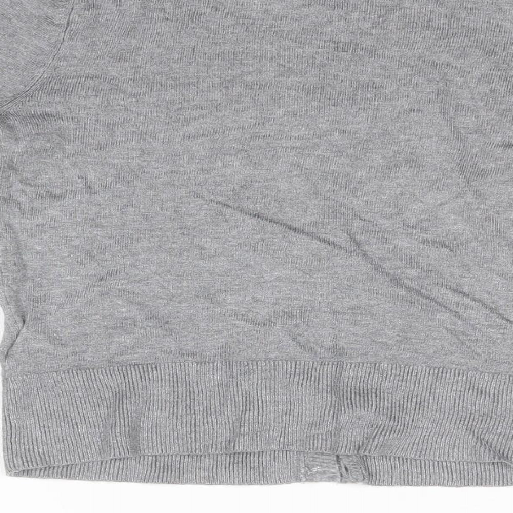 Primark Womens Silver Round Neck  Viscose Cardigan Jumper Size 4