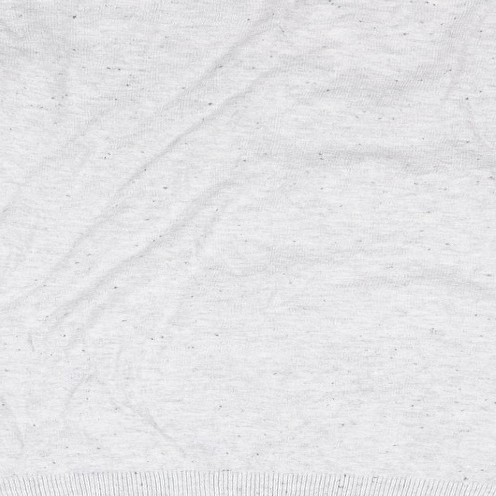 Warehouse Womens Grey V-Neck  Cotton Pullover Jumper Size 10