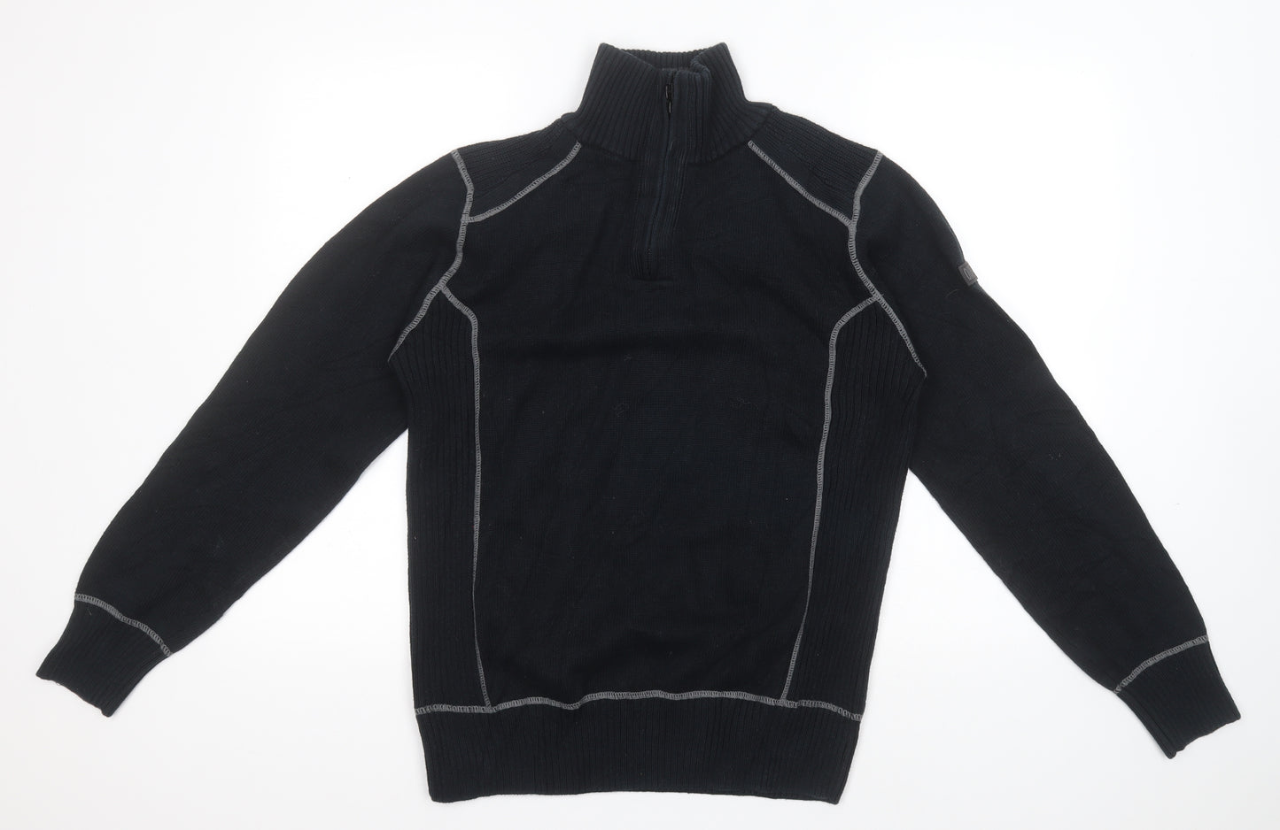 NEXT Mens Grey High Neck  Cotton Pullover Jumper Size M