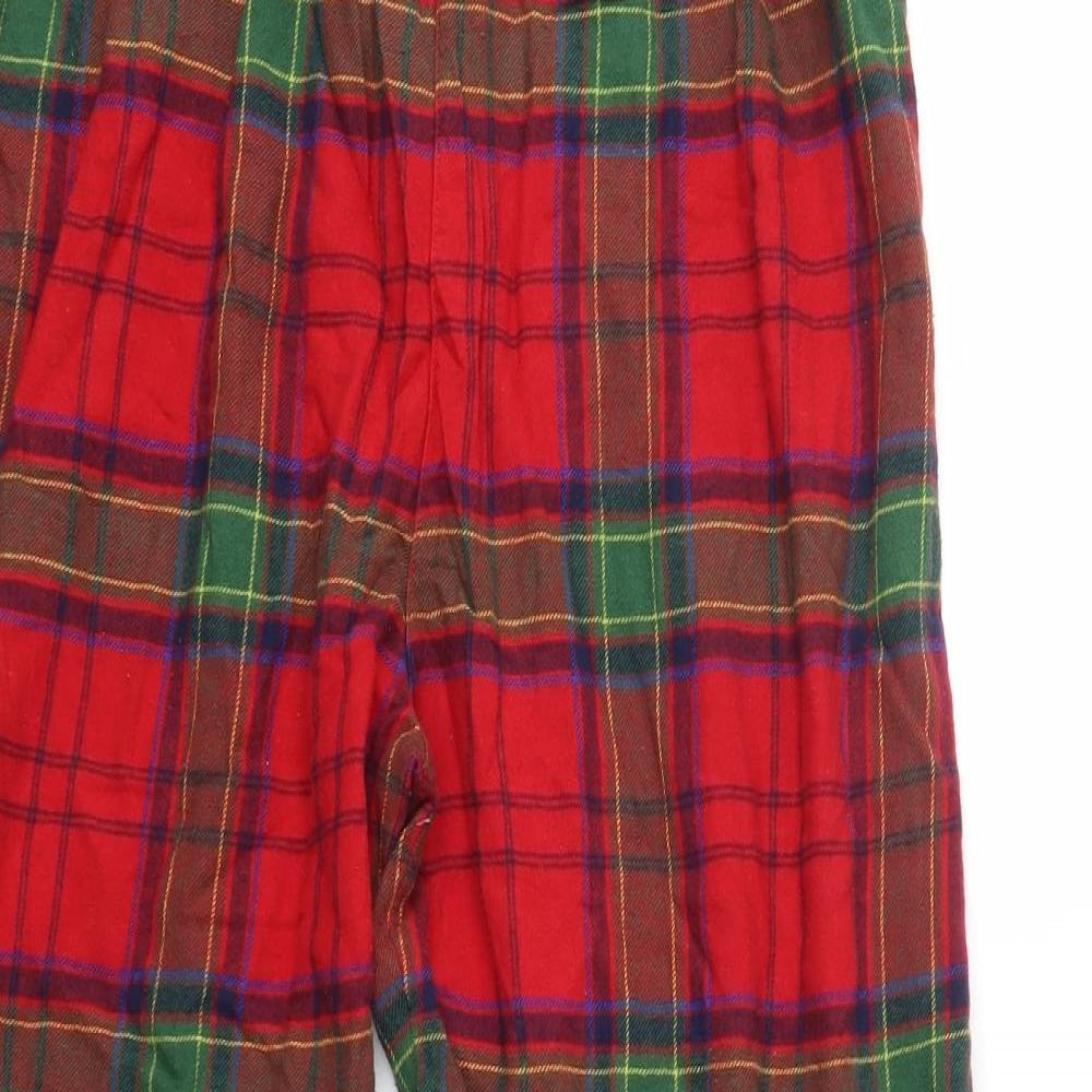 George Mens Red Check 100% Cotton  Pyjama Pants Size L