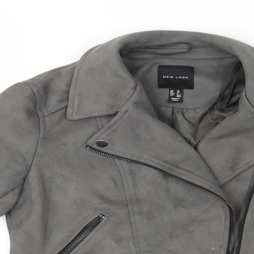 New Look Womens Grey   Jacket Coat Size 10