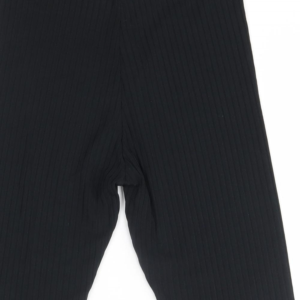 Boohoo Womens Black  Polyester Sweat Shorts Size 12  Regular