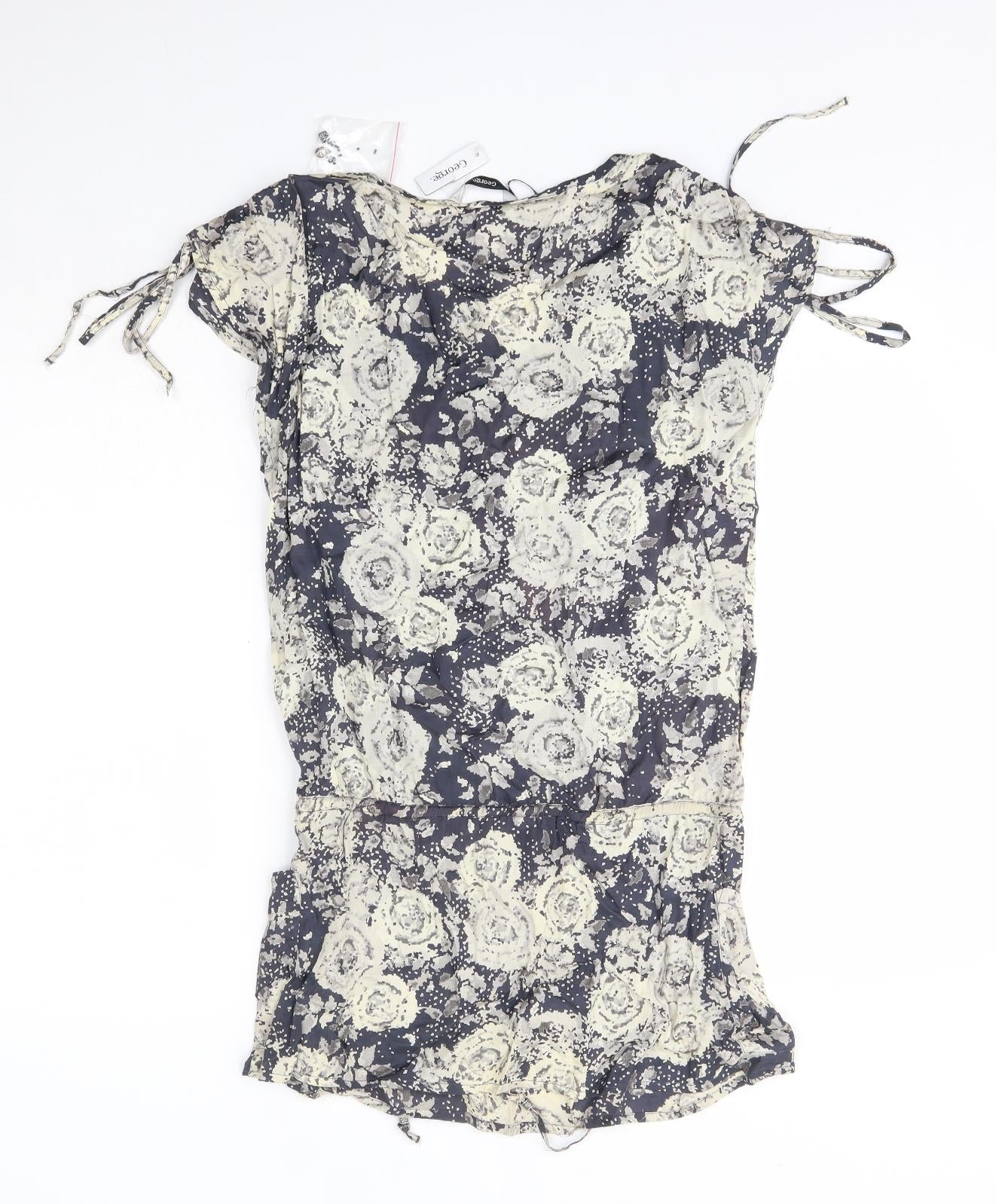 George Womens Multicoloured Floral Viscose Basic Blouse Size 10 Round Neck