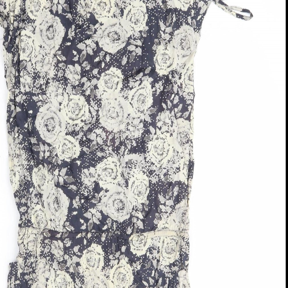 George Womens Multicoloured Floral Viscose Basic Blouse Size 10 Round Neck