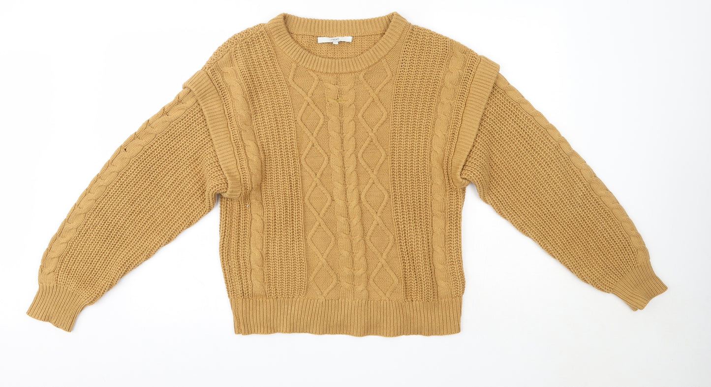 NEXT Womens Brown Round Neck  Cotton Pullover Jumper Size 12