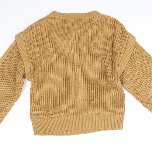 NEXT Womens Brown Round Neck  Cotton Pullover Jumper Size 12