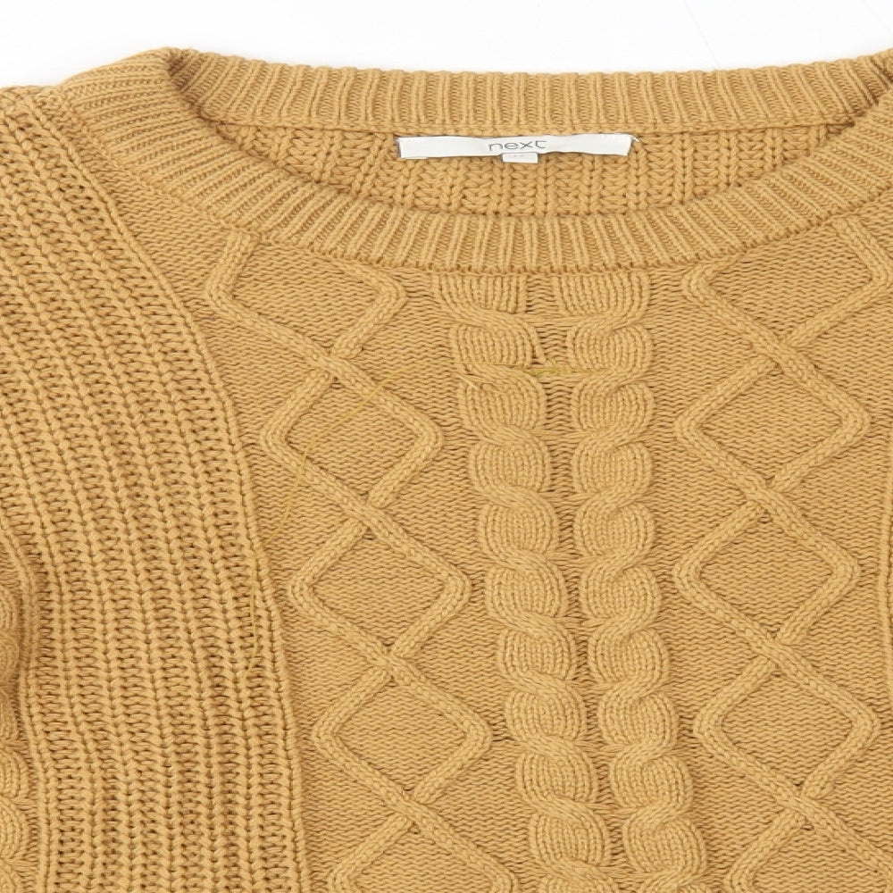 NEXT Womens Brown Round Neck  Cotton Pullover Jumper Size 12