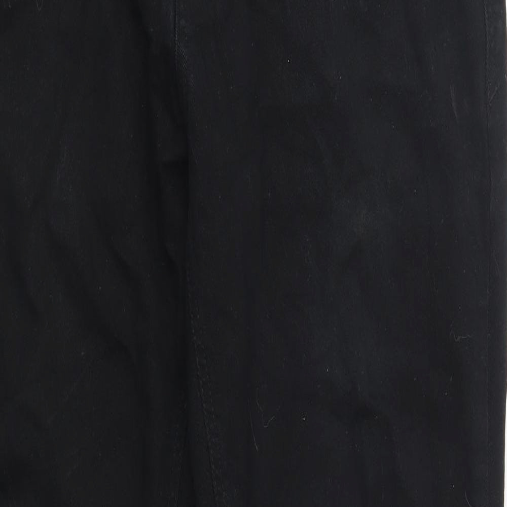 F&F Mens Black  Cotton Straight Jeans Size 36 in L32 in Regular