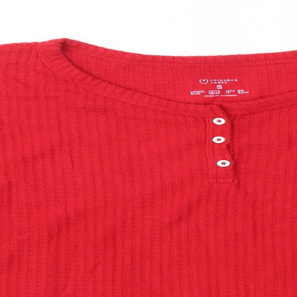 Primark Womens Red Round Neck  Polyester Pullover Jumper Size S   - Loungewear