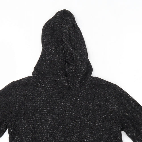 Jeff & Co Womens Black  Polyester Pullover Hoodie Size 8