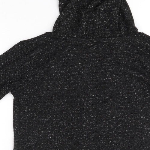 Jeff & Co Womens Black  Polyester Pullover Hoodie Size 8