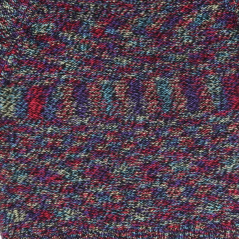 Matalan Womens Multicoloured Round Neck  Acrylic Pullover Jumper Size 16