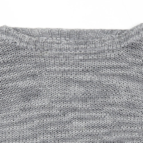 Matalan Womens Grey Round Neck  Acrylic Pullover Jumper Size 12
